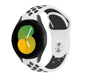 Strap-it Bracelet sport Samsung Galaxy Watch 5 - 40mm (blanc/noir)