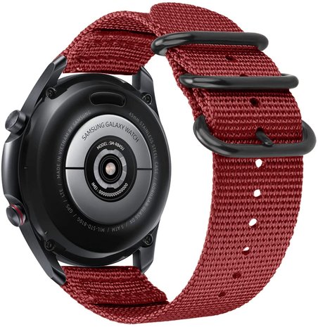Strap-it Strap-it Bracelet nylon boucle Samsung Galaxy Watch 5 - 40mm (rouge)