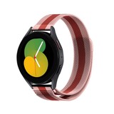Strap-it Bracelet Milanais Samsung Galaxy Watch 5 - 40mm (rouge/rose)