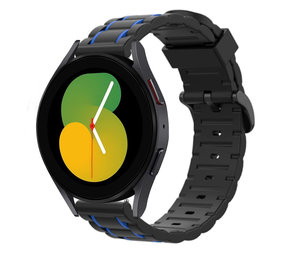 Strap-it Bracelet sport boucle Samsung Galaxy Watch 5 - 40mm (noir/bleu) Strap-it Bracelet sport boucle Samsung Galaxy Watch 5 - 40mm (noir/bleu)