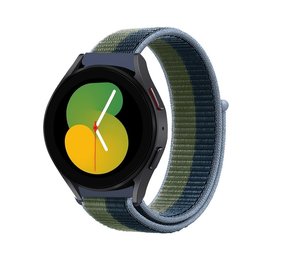 Strap-it Bracelet nylon Samsung Galaxy Watch 5 - 40mm (vert et bleu)
