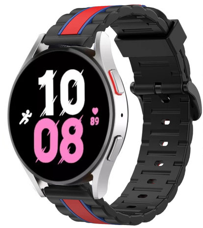 Strap-it Strap-it Bracelet édition spéciale Samsung Galaxy Watch 5 - 44mm (noir/rouge)