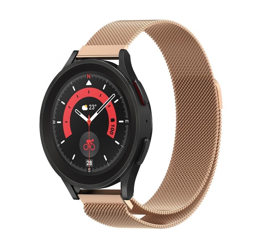 Strap-it Strap-it Bracelet Milanais Samsung Galaxy Watch 5 Pro (or rose)