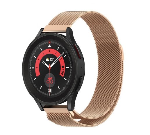 Strap-it Strap-it Bracelet Milanais Samsung Galaxy Watch 5 Pro (or rose)