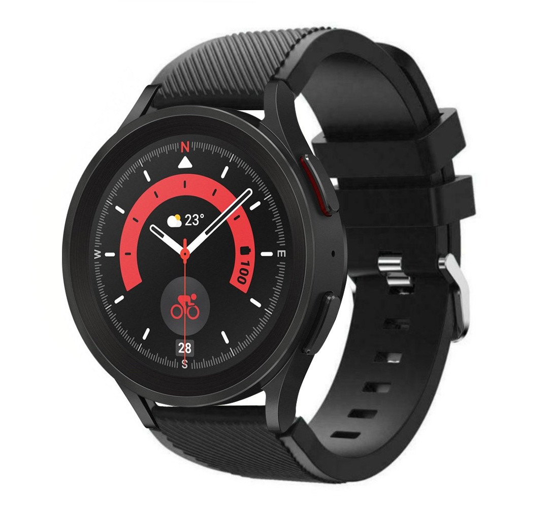 Strap-it Strap-it Bracelet silicone Samsung Galaxy Watch 5 Pro (noir)