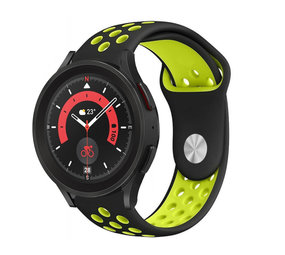 Strap-it Bracelet sport Samsung Galaxy Watch 5 Pro (noir/jaune)