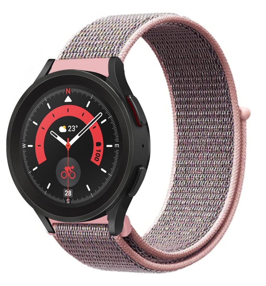 Strap-it Strap-it Bracelet nylon Samsung Galaxy Watch 5 Pro (rose sable)