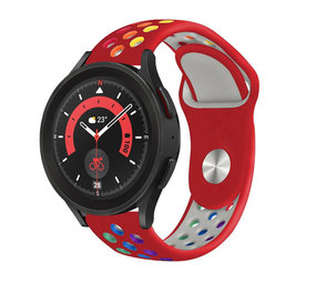 Strap-it Bracelet sport Samsung Galaxy Watch 5 Pro (rouge/multicolore) Strap-it Bracelet sport Samsung Galaxy Watch 5 Pro (rouge/multicolore)