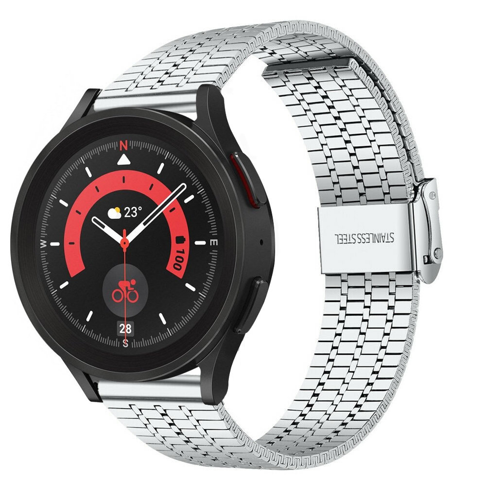 Strap-it Strap-it Bracelet acier inoxydable Samsung Galaxy Watch 5 Pro (argent) Strap-it Strap-it Bracelet acier inoxydable Samsung Galaxy Watch 5 Pro (argent)