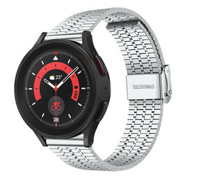 Strap-it Bracelet acier inoxydable Samsung Galaxy Watch 5 Pro (argent) Strap-it Bracelet acier inoxydable Samsung Galaxy Watch 5 Pro (argent)