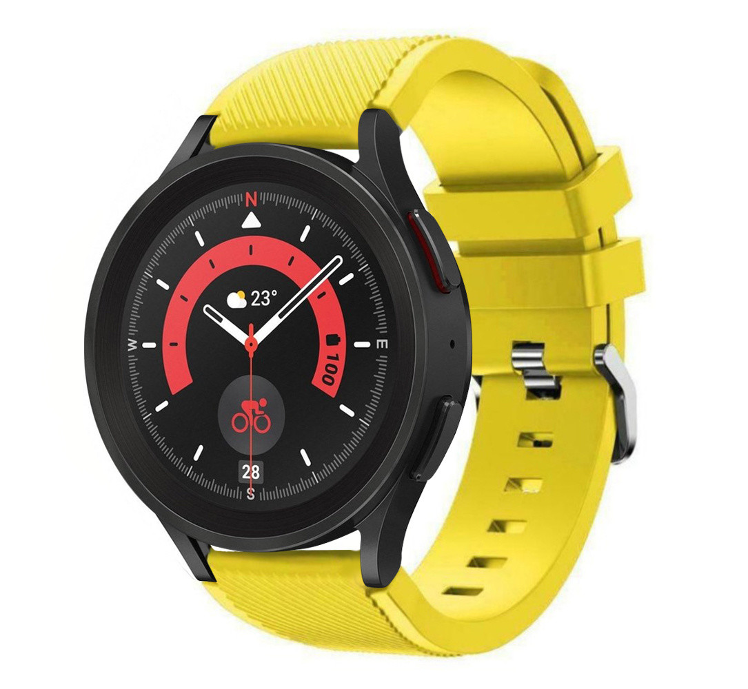 Strap-it Strap-it Bracelet silicone Samsung Galaxy Watch 5 Pro (jaune)