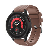 Strap-it Bracelet silicone Samsung Galaxy Watch 5 Pro (marron café)