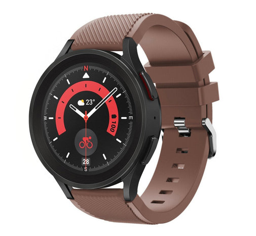 Strap-it Strap-it Bracelet silicone Samsung Galaxy Watch 5 Pro (marron café)