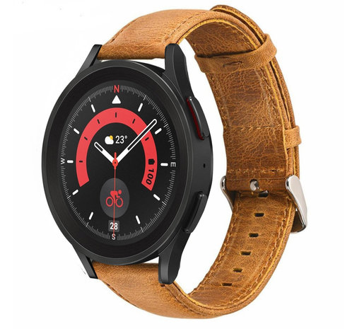Strap-it Strap-it Bracelet cuir Samsung Galaxy Watch 5 Pro (marron) Strap-it Strap-it Bracelet cuir Samsung Galaxy Watch 5 Pro (marron)