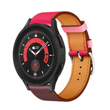 Strap-it Bracelet cuir Samsung Galaxy Watch 5 Pro (rose/rouge foncé) Strap-it Bracelet cuir Samsung Galaxy Watch 5 Pro (rose/rouge foncé)
