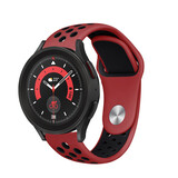 Strap-it Bracelet sport Samsung Galaxy Watch 5 Pro (rouge/noir)