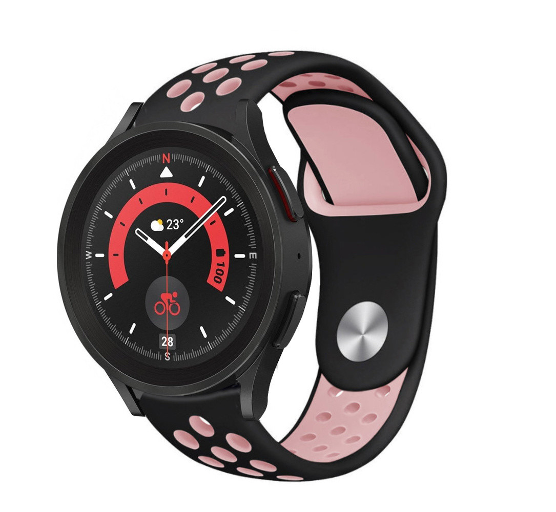 Strap-it Strap-it Bracelet sport Samsung Galaxy Watch 5 Pro (noir/rose)