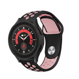 Strap-it Bracelet sport Samsung Galaxy Watch 5 Pro (noir/rose)