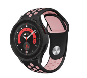 Strap-it Bracelet sport Samsung Galaxy Watch 5 Pro (noir/rose) Strap-it Bracelet sport Samsung Galaxy Watch 5 Pro (noir/rose)