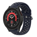 Strap-it Bracelet silicone avec trous Galaxy Watch 5 Pro (bleu foncé)