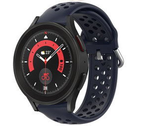 Strap-it Bracelet silicone avec trous Galaxy Watch 5 Pro (bleu foncé)