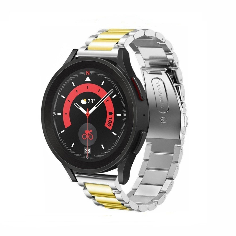 Bracelet acier Samsung Galaxy Watch 5 Pro 45mm argent or