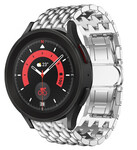 Strap-it Strap-it Bracelet acier dragon Samsung Galaxy Watch 5 Pro (argent)