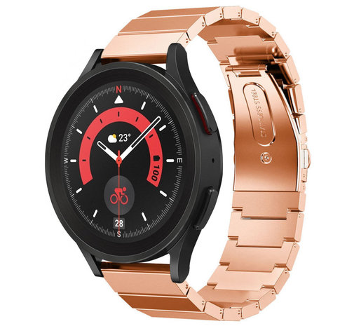 Strap-it Strap-it Bracelet métal Samsung Galaxy Watch 5 Pro (or rose)