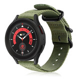 Strap-it Bracelet nylon boucle Samsung Galaxy Watch 5 Pro (vert)