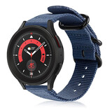 Strap-it Bracelet nylon boucle Samsung Galaxy Watch 5 Pro (bleu)