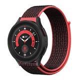 Strap-it Bracelet nylon Samsung Galaxy Watch 5 Pro (noir/rouge)