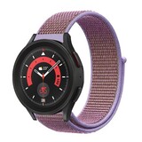 Strap-it Bracelet nylon Samsung Galaxy Watch 5 Pro (lilas)