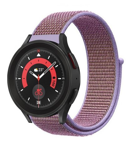 Strap-it Strap-it Bracelet nylon Samsung Galaxy Watch 5 Pro (lilas) Strap-it Strap-it Bracelet nylon Samsung Galaxy Watch 5 Pro (lilas)