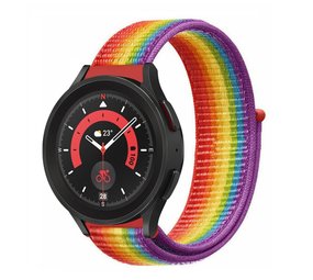 Strap-it Bracelet nylon Samsung Galaxy Watch 5 Pro (arc-en-ciel)