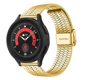 Strap-it Bracelet acier inoxydable Galaxy Watch 5 Pro (or)