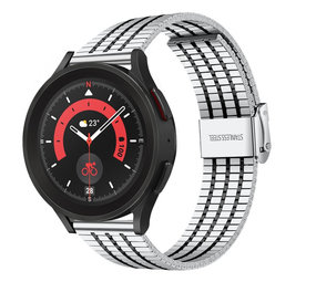 Strap-it Bracelet acier inoxydable Galaxy Watch 5 Pro (argent/noir)