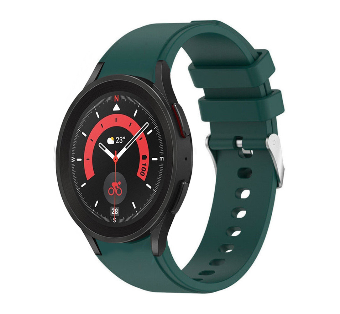 Strap-it Strap-it Bracelet Samsung Galaxy Watch 5 Pro silicone (vert foncé)