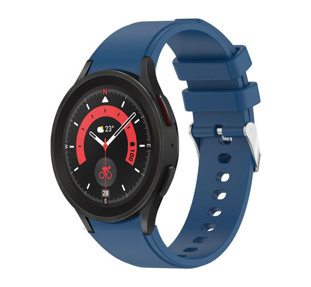 Bracelet Samsung Galaxy Watch 5 Pro - 45mm silicone (bleu foncé
