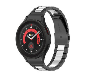 Strap-it Bracelet acier maillons Galaxy Watch 5 Pro (noir/argent)