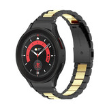 Strap-it Bracelet acier maillons Galaxy Watch 5 Pro (noir/or)