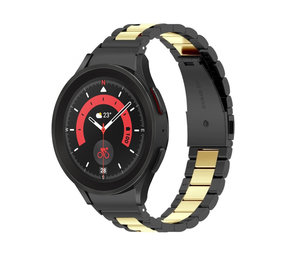 Strap-it Bracelet acier maillons Galaxy Watch 5 Pro (noir/or)