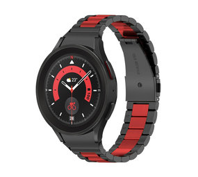 Strap-it Bracelet acier maillons Galaxy Watch 5 Pro (noir/rouge)
