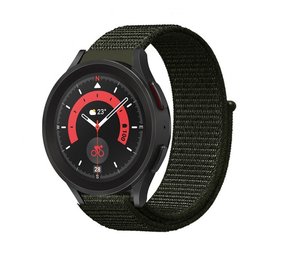 Strap-it Bracelet nylon Samsung Galaxy Watch 5 Pro (vert foncé)