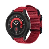 Strap-it Bracelet nylon boucle Samsung Galaxy Watch 5 Pro (rouge)