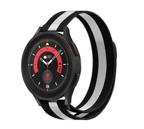 Strap-it Bracelet Milanais Samsung Galaxy Watch 5 Pro (noir/blanc)