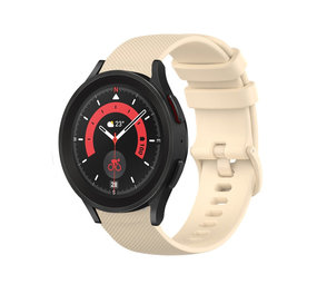 Strap-it Bracelet silicone luxe Samsung Galaxy Watch 5 Pro (beige)