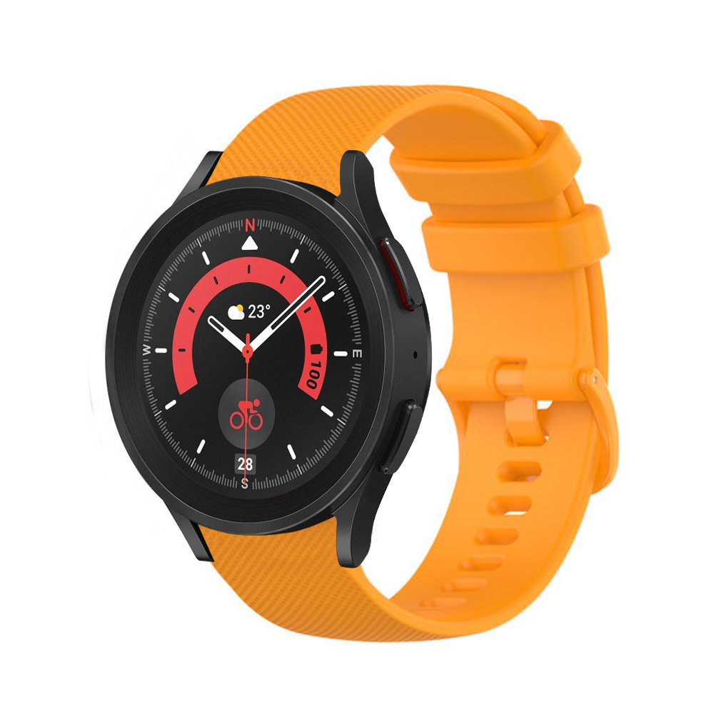 Strap-it Strap-it Bracelet silicone luxe Samsung Galaxy Watch 5 Pro (orange)