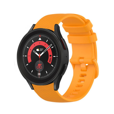 Strap-it Strap-it Bracelet silicone luxe Samsung Galaxy Watch 5 Pro (orange)