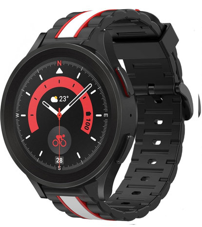 Strap-it Strap-it Bracelet édition spéciale Samsung Galaxy Watch 5 Pro (noir/blanc) Strap-it Strap-it Bracelet édition spéciale Samsung Galaxy Watch 5 Pro (noir/blanc)