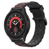Strap-it Bracelet sport boucle Samsung Galaxy Watch 5 Pro (noir/rouge)
